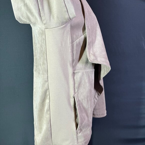 J. Jill Size L Taupe Open-Front Faux Suede Jacket - Picture 4 of 10